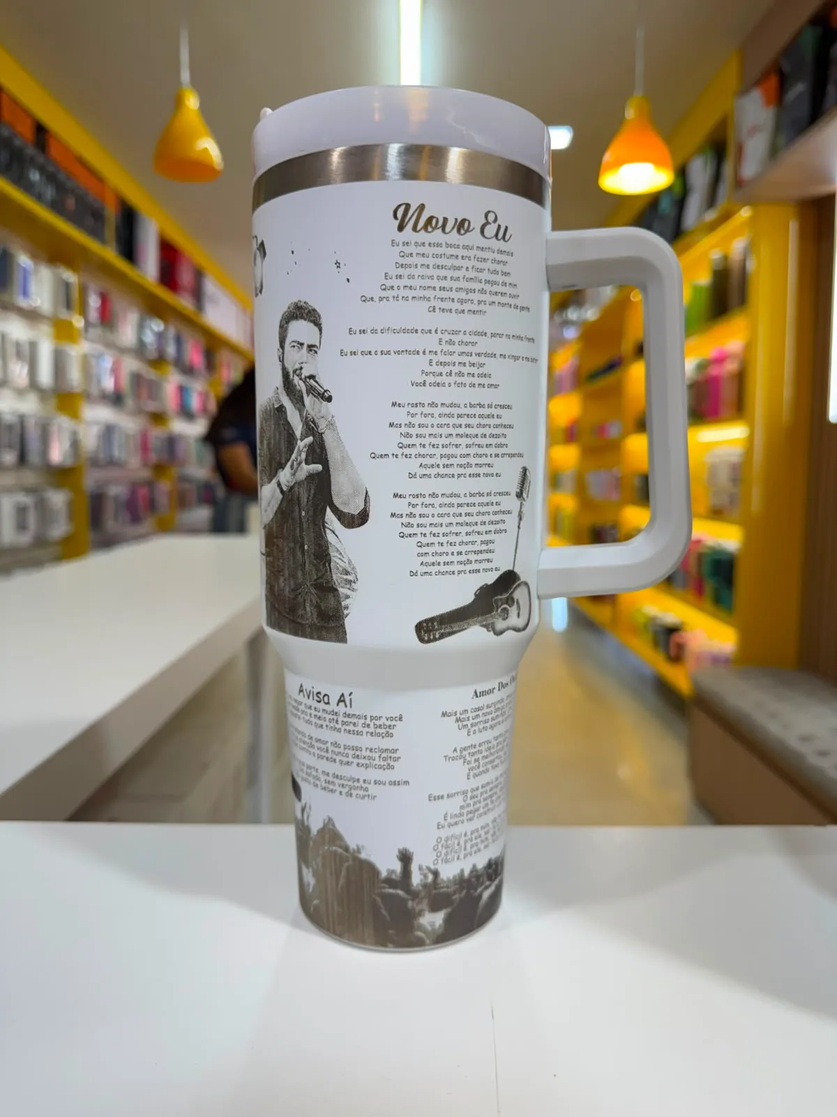 Copo 1200 ML Personalizado a Laser do Henrique & Juliano