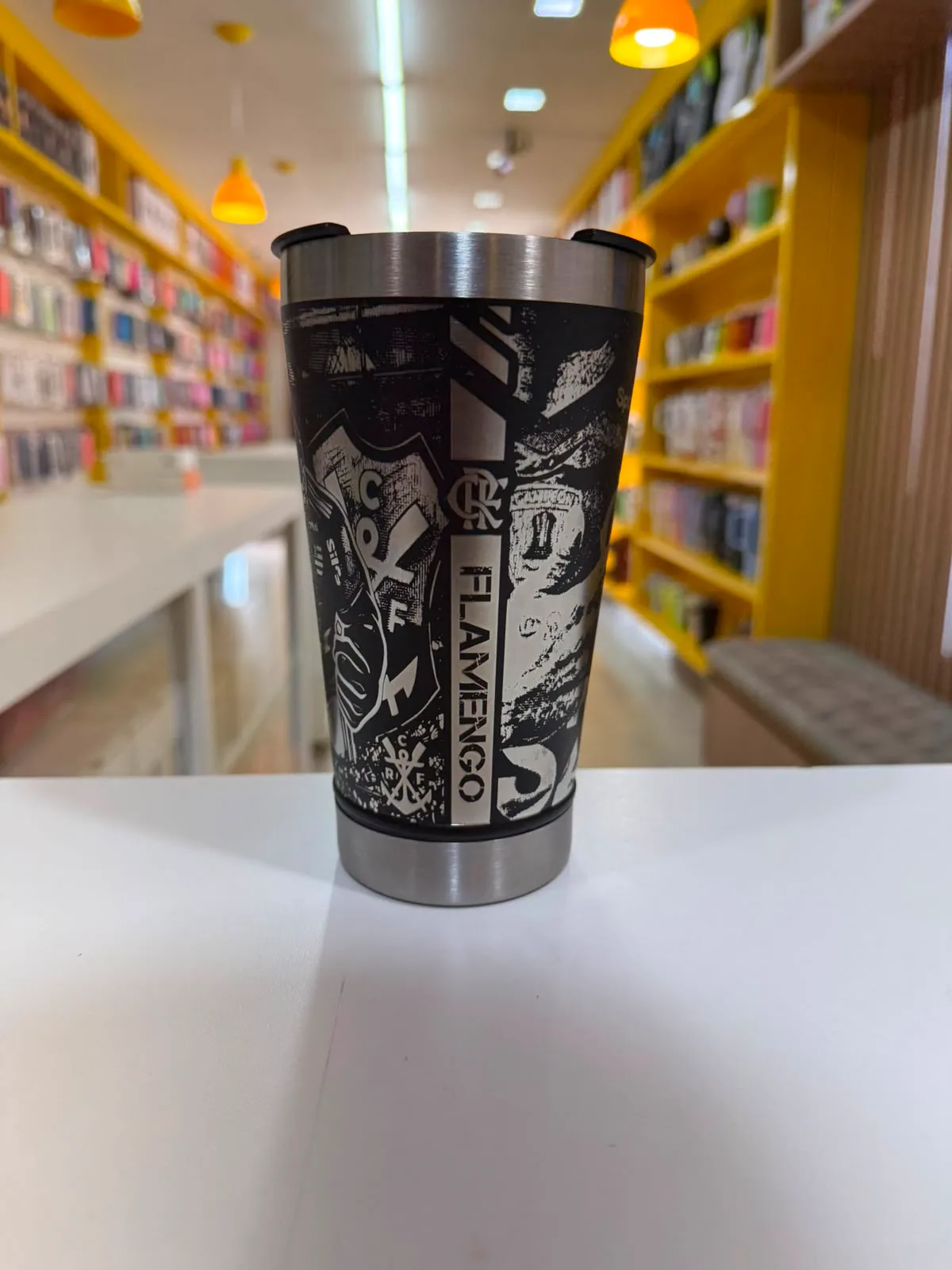 COPO 500ML FLAMENGO (PRETO)